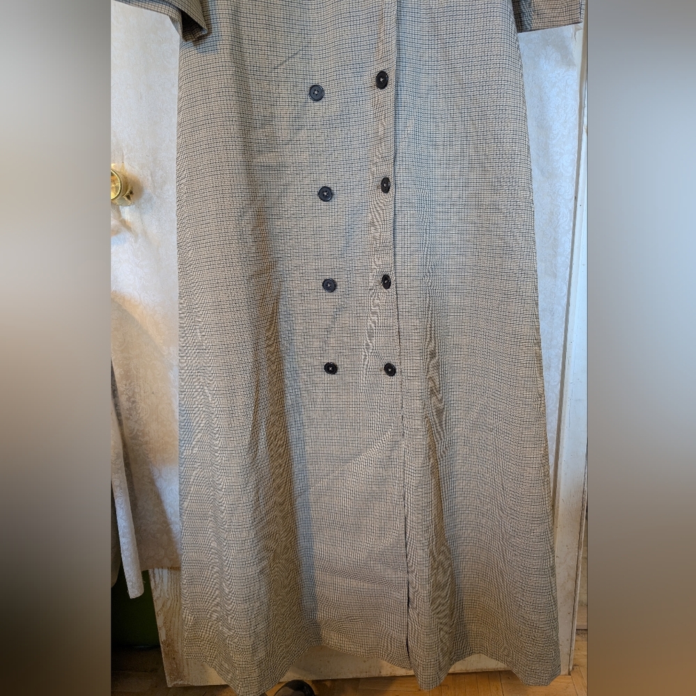 eShakti Full Length Plaid Coat Sz.2X-22W - Picture 7 of 17